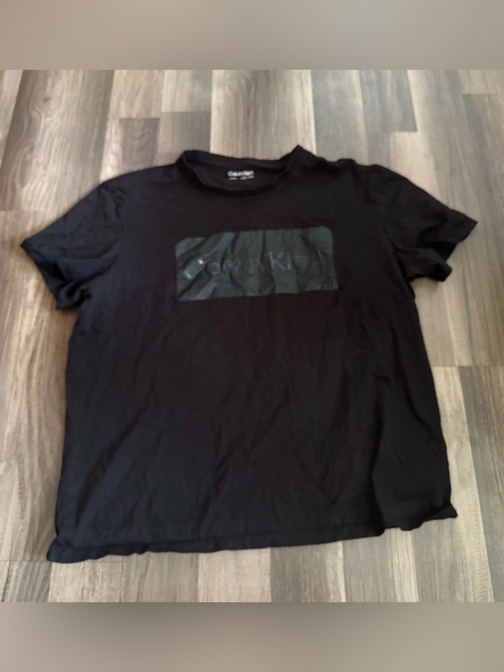 Calvin Klein women’s Black Logo Graphic Tee size Xl